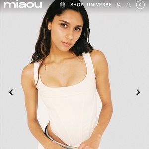 Miaou Campbell Corset in White XS BNWT